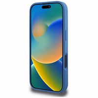 Guess 4G Circle Classic Logo Magnētiskais viedtālruņa apvalks iPhone 16 Pro Max - zils