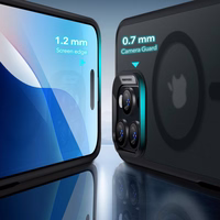 ESR Classic Hybrid Halolock Magnētiskais viedtālruņa apvalks + rūdītais stikls iPhone 16 Pro - daļēji caurspīdīgs