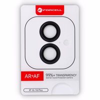 Forcell Premium Camera Lens Tempered Glass - iPhone 16 / 16 Plus melns