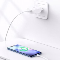 USAMS Tīkla lādētājs 18W + kabelis USB-C/USB-A 1m Fast Charging balts series SC SCXLTZ02