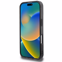 BMW Motosport IML vertikālā svītra iPhone 16 Pro apvalks - pelēks