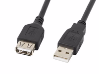 Lanberg CA-USBE-10CC-0007-BK USB cable USB 2.0 0.7 m USB A melns