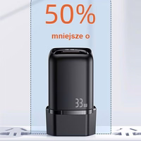 USAMS Tīkla lādētājs 1xUSB-C+1xUSB T46 33W (only head) PD3.0 +QC3.0 Fast Charging melns CC152TC01 (US-CC152)