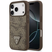 Guess 4G Nauble Card Triangle apvalks iPhone 17 Pro - brūns