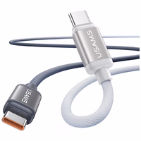 Kabelis USAMS Bicolor Series SJ756 PD 60W USB-C/USB-C 1.2m melni balts