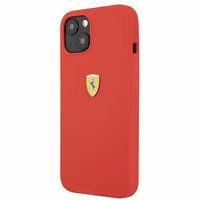 Ferrari FESSIHCP13SRE iPhone 13 mini 5.4" ciets silikona viedtālruņa apvalks sarkans/sarkans