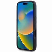 BMW M Perforēts Trīskrāsu Līnija Magnētiskais viedtālruņa apvalks iPhone 16 Plus - melns