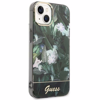 Guess GUHCP14MHGJGHA iPhone 14 Plus 6.7 "zaļš/zaļš cietais apvalks Jungle Collection