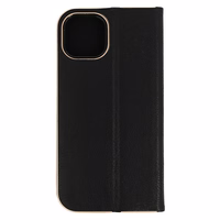 Grāmatas apvalks ar rāmi Iphone 13 Pro Max melns