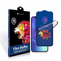 Aizsargstikls (m) - Bestsuit Flex-Buffer Hybrid Glass 5D ar antibakteriālu Biomaster pārklājumu Apple iPhone 12 mini melns