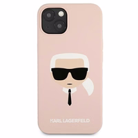 KARL LAGERFELD KLHCP13SSLKHLP IPHONE 13 MINI 5.4 "gaiši rozā/gaiši rozā maciņš silikona KARL`S HEAD