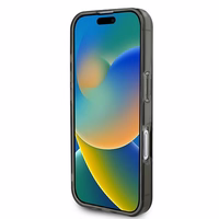 Guess IML Mirdzošs Aplis Magnētiskais viedtālruņa apvalks iPhone 16 - melns