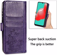 Futrālis Flower Book Samsung A125 A12/M127 M12 violets