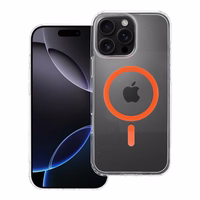 Drop Glue krāsains gredzenveida magnētiskais viedtālruņa apvalks, saderīgs ar MagSafe, paredzēts IPHONE 16 PRO MAX, oranžs