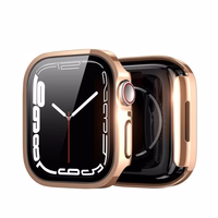 Rūdīta stikla korpuss Dux Ducis Hamo Apple Watch 44mm rozā krāsā