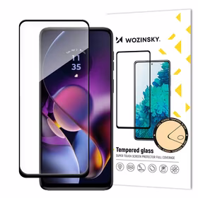 Wozinsky Grūdētais stikls Full Glue visam ekrānam ar rāmi Motorola Moto G54 - melns