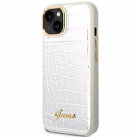 Guess GUHCP14SHGCRHS iPhone 14 6.1 "sudraba cietais apvalks Croco kolekcija
