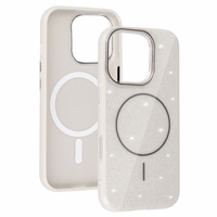 Viedtālruņa apvalks Magsafe Slim Shiny Iphone 16 sudrabains