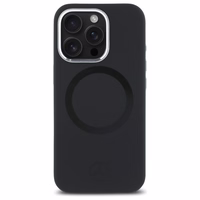 Mercedes silikona tonālais logotips Magnētiskais viedtālruņa apvalks iPhone 16 Pro - melns