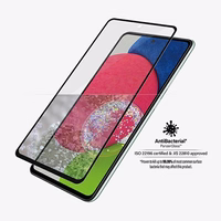 PanzerGlass E2E Microfracture antibakteriālais stikls Samsung Galaxy A52 / A52 5G / A53 5G - ar melnu rāmi