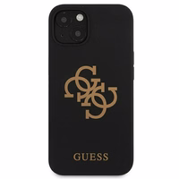 Guess Silikona 4G Logotipa Apvalks iPhone 13 - Melns