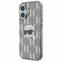 Karl Lagerfeld IML Karl Head Electroplated viedtālruņa apvalks iPhone 16 - melns