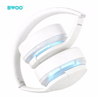 BWOO ANC Bezvadu Headphone Premuim Sound Quality BW587 balts