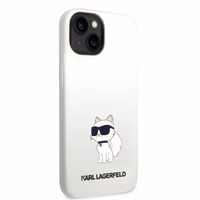 Karl Lagerfeld silikona Choupette viedtālruņa apvalks iPhone 14 Plus - balts