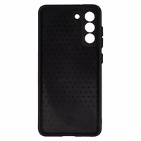 Ādas 3D viedtālruņa apvalks Samsung Galaxy S21 FE dizains 2 melns