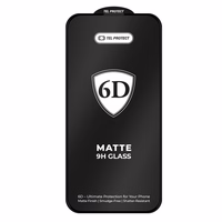 Tel Protect Full Glue 6D Matt rūdīts stikls priekš Samsung Galaxy A57 5G Black