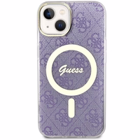 Guess GUHMP14MH4STU iPhone 14 Plus 6.7" violets/violets cietais apvalks 4G Magnētiskais