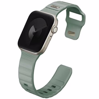UNIQ siksniņa Stride Apple Watch Series 1/2/3/4/5/6/7/8/9/SE/SE2 38/40/41mm FKM gumijas piparmētru zaļš