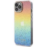 Guess IML Faceted Mirror Disco Iridescent viedtālruņa apvalks iPhone 12/12 Pro - vairākrāsains