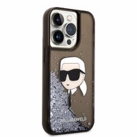 Karl Lagerfeld KLHCP14LLNKHCK iPhone 14 Pro 6.1" melns/melns cietais apvalks Spīdums Karl Galva