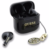 Bezvadu austiņas TWS Guess Effect Printed Classic Logo & Charm melns