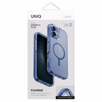 Uniq Combat iPhone 16 Plus 6.7" Magnētiskais uzlādes viedtālruņa apvalks zils/pērļu zils