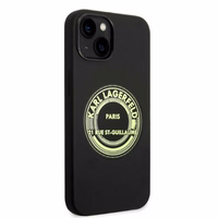 Karl Lagerfeld KLHCP14MSRSGRCK iPhone 14 Plus 6.7 "cietais viedtālruņa apvalks melns / melns silikona RSG