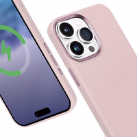 Crong Color Cover LUX Magnetic - iPhone 15 Pro MagSafe maciņš (rozā)