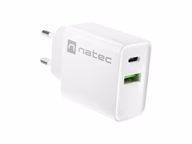 NATEC NETWORK CHARGER RIBERA USB-A+USB-C 20W PD