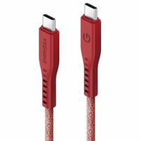 ENERGEA Kabelis Flow USB-C - USB-C1.5m sarkans/red 240W 5A PD Fast Charge