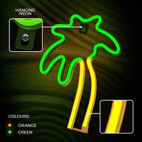 Neon LED Light PALM zaļš oranžs NNE04 Neolia