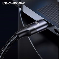 USAMS Kabelis U71 USB-C/ Lighning na USB-C1,2m 100W PD Fast Charge melns/black SJ550USB01(US-SJ550)