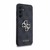 Guess 4G Big Metal Logo viedtālruņa apvalks Samsung Galaxy A35 - melns
