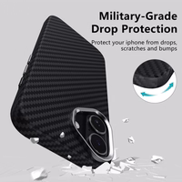 Tech-Protect Ion Carbon Magnētiskais viedtālruņa apvalks iPhone 17 - melns un sudraba