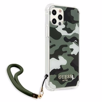 Guess GUHCP12LKSARKA iPhone 12 Pro Max 6.7" zaļš/haki cietais apvalks Camo kolekcija