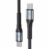 3mk Hyper Cable N-SERIES USB-C / USB-C 2m 20V/3A 60W kabelis - melns
