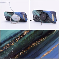 FORCELL F-PROTECT Mirage viedtālruņa apvalks saderīgs ar MagSafe IPHONE 15 Plus nefrīta marmors