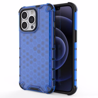 Honeycomb Case bruņu vāks ar TPU buferi iPhone 13 Pro zils