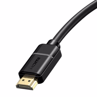 Baseus 2x HDMI 2.0 4K 60Hz Kabelis, 3D, HDR, 18Gbps, 5m melns