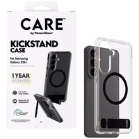 CARE by PanzerGlass melns Kickstand & QI maciņš Samsung Galaxy S26+ - caurspīdīgs